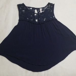 Navy blue sleeveless top